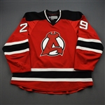Hrabarenka, Raman *<br>Red<br>Albany Devils 2015-16<br>#29 Size: 58