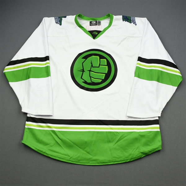 BLANK (No Name Or Number)<br>MARVEL Hulk w/Socks (Game-Issued) - January 4, 2020 @ South Carolina Stingrays<br>Florida Everblades 2019-20<br> Size: 56