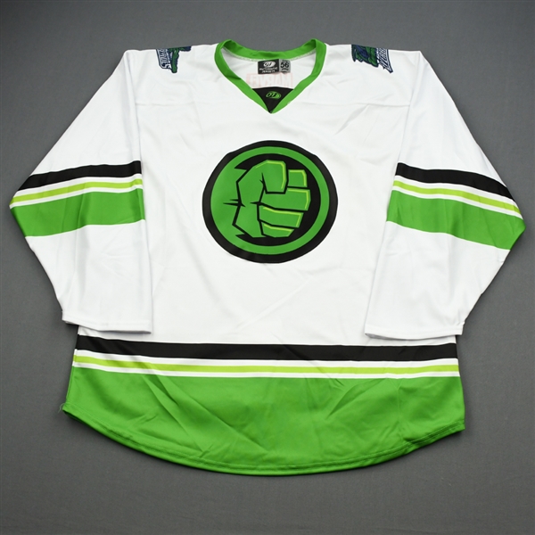 BLANK (No Name Or Number)<br>MARVEL Hulk w/Socks (Game-Issued) - January 4, 2020 @ South Carolina Stingrays<br>Florida Everblades 2019-20<br> Size: 56