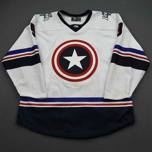 Coatta, Max<br>MARVEL Captain America w/Socks - Worn January 20, 2020 @ Utah Grizzlies<br>Idaho Steelheads 2019-20<br>#9 Size: 56