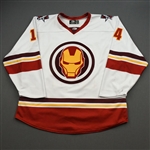 Lancaster, Lester<br>MARVEL Iron Man w/Socks - Worn February 12, 2020 @ Rapid City Rush<br>Allen Americans 2019-20<br>#14 Size: 54