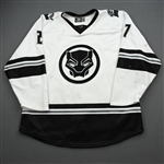 Kohls, Lucas<br>MARVEL Black Panther w/Socks - Worn November 16, 2019 @ Jacksonville Icemen<br>Orlando Solar Bears 2019-20<br>#27 Size: 56