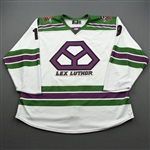 Horton, Jake<br>DC Lex Luthor (Game-Issued) - February 15, 2020 @ South Carolina Stingrays<br>Greenville Swamp Rabbits 2019-20<br>#19 Size: 56