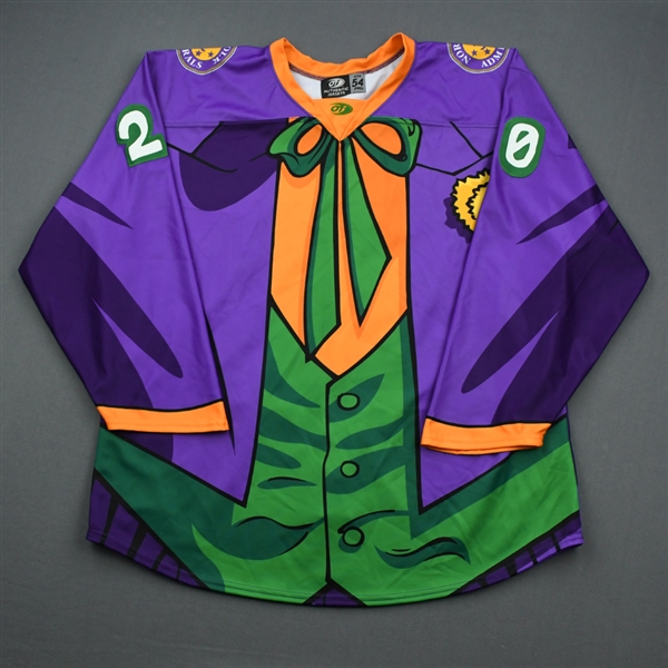 Shmyr, Braylon<br>DC Joker (Game-Issued) - November 2, 2019 @ Reading Royals<br>Norfolk Admirals 2019-20<br>#20 Size: 54