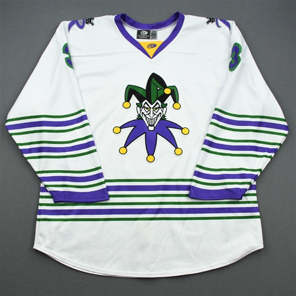 Michel, Rod<br>DC Joker w/Socks - Worn December 7, 2019 @ Brampton Beast (Autographed)<br>Reading Royals 2019-20<br>#3 Size: 56