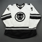Donaghey, Cody<br>MARVEL Black Panther w/Socks - Worn November 16, 2019 @ Jacksonville Icemen<br>Orlando Solar Bears 2019-20<br>#44 Size: 56