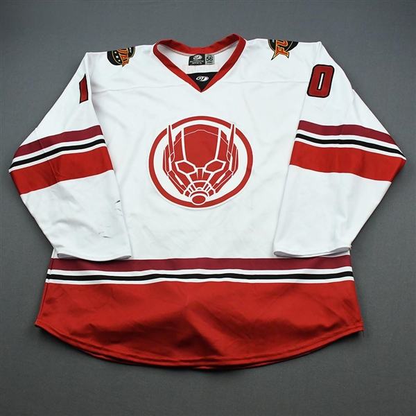 Noel, Nathan<br>MARVEL Ant-Man w/Socks - February 8, 2020 vs. Kalamazoo Wings<br>Indy Fuel 2019-20<br>#10 Size: 56