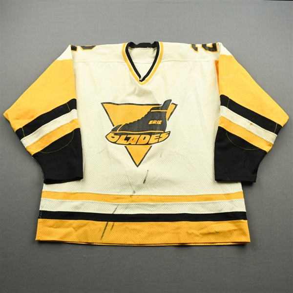 Feltrin, Tony *<br>White<br>Erie Blades 1981-82<br>#2 Size: NA