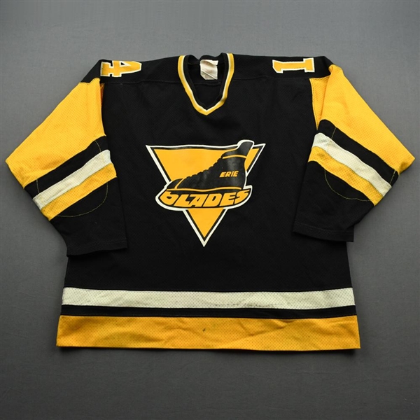 Redmond, Dick *<br>Black<br>Erie Blades 1981-82<br>#14 Size: NA