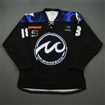 Anderson, Stephanie<br>Black Set 1 / Playoffs<br>Minnesota Whitecaps 2019-20<br>#8 Size: LG