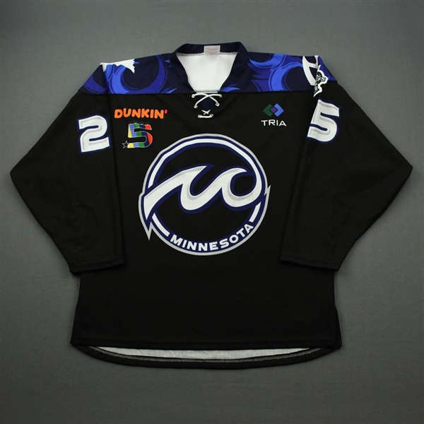 Barnes, Lauren<br>Black Set 1 / Playoffs<br>Minnesota Whitecaps 2019-20<br>#25 Size: LG