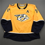 Ekholm, Mattias<br>Gold Set 3 / Qualifiers w/A<br>Nashville Predators 2019-20<br>#14 Size: 58