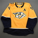 Ellis, Ryan<br>Gold Set 3 / Qualifiers w/A<br>Nashville Predators 2019-20<br>#4 Size: 54