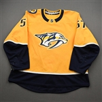 Fabbro, Dante<br>Gold Set 3 / Qualifiers<br>Nashville Predators 2019-20<br>#57 Size: 56