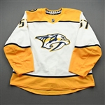 Fabbro, Dante<br>White Set 3 / Qualifiers<br>Nashville Predators 2019-20<br>#57 Size: 56