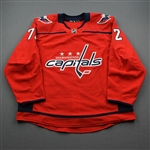 Boyd, Travis<br>Red Set 3 - Game-Issued (GI)<br>Washington Capitals 2019-20<br>#72 Size: 56