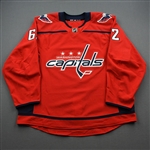 Hagelin, Carl<br>Red Set 3 - Game-Issued (GI)<br>Washington Capitals 2019-20<br>#62 Size: 56