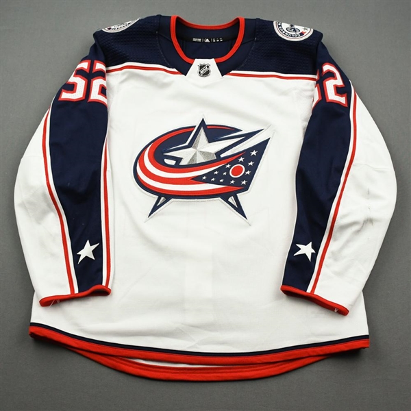 Bemstrom, Emil<br>White Set 2<br>Columbus Blue Jackets 2019-20<br>#52 Size: 54