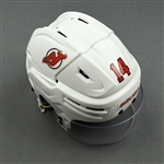 Anderson, Joey<br>White, Bauer Helmet w/ Bauer Shield<br>New Jersey Devils 2019-20<br>#14 Size: Medium