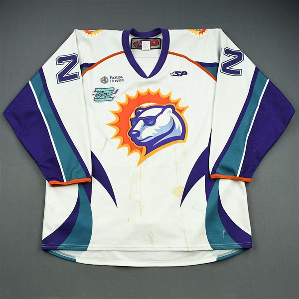 Beattie, Kyle*<br>White Set 2 <br>Orlando Solar Bears 2012-13<br>#22 Size: 56