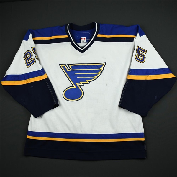 Wideman, Dennis*<br>White Set 1 - Photo-Matched<br>St. Louis Blues 2006-07<br>#25 Size: 56