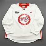 Burke, Callahan<br>White Practice Jersey w/ MedStar Health Patch - CLEARANCE<br>Washington Capitals <br>#90 Size: 58
