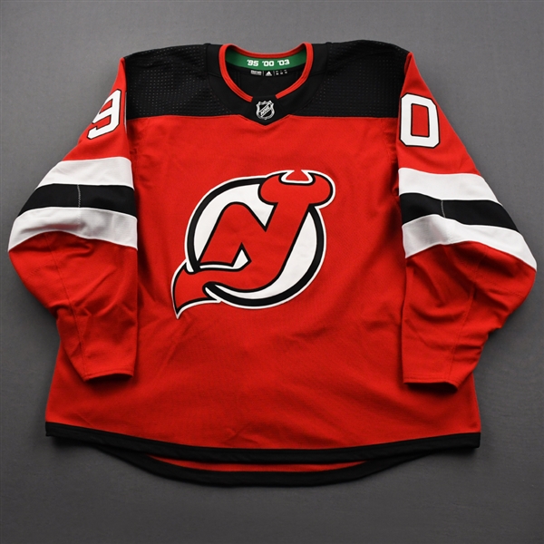 Boqvist, Jesper<br>Red Set 1<br>New Jersey Devils 2020-21<br>#90 Size: 58
