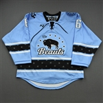NNOB (No Name on Back), <br>Blue (Game-Issued)<br>Buffalo Beauts 2020-21<br>#6 Size:  MD