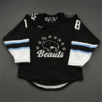 NNOB (No Name on Back), <br>Black (Game-Issued)<br>Buffalo Beauts 2020-21<br>#18 Size:  SM