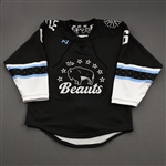 NNOB (No Name on Back), <br>Black (Game-Issued)<br>Buffalo Beauts 2020-21<br>#6 Size:  MD