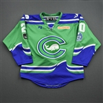 Bishop, Maddie<br>Green Lake Placid/Playoffs Set w/ Isobel Cup & End Racism Patch<br>Connecticut Whale 2020-21<br>#20 Size:  SM
