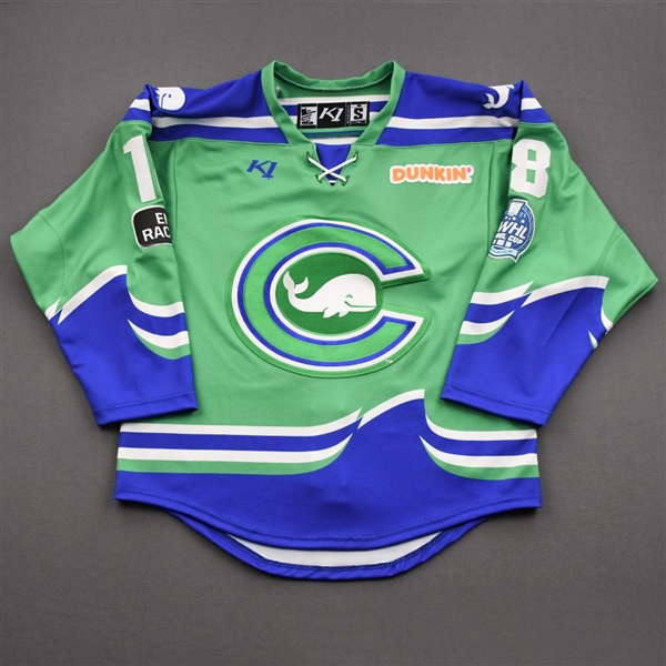 Gualtieri, Elena<br>Green Lake Placid/Playoffs Set w/ Isobel Cup & End Racism Patch (Game-Issued)<br>Connecticut Whale 2020-21<br>#18 Size:  SM