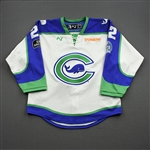 Lancaster, MacKenzie<br>White Lake Placid Set w/ Isobel Cup & End Racism Patch<br>Connecticut Whale 2020-21<br>#22 Size:  MD