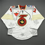 Fluke, Emily<br>White Lake Placid Set w/ Isobel Cup & End Racism Patch<br>Toronto Six 2020-21<br>#12 Size:  MD