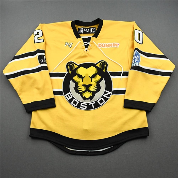 Capistran, Paige<br>Gold Lake Placid Set w/ Isobel Cup & End Racism Patch<br>Boston Pride 2020-21<br>#20 Size:  MD