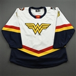 Robbins, Brendan<br>DC Wonder Wonder Woman Game-Worn w/Socks - April 23, 2021 vs. Wichita Thunder<br>Kansas City Mavericks 2020-21<br>#6 Size: 54