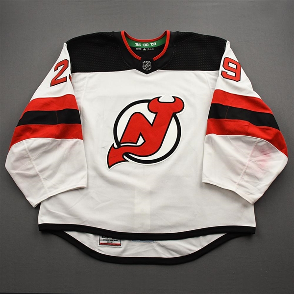 Blackwood, Mackenzie<br>White Set 1<br>New Jersey Devils 2020-21<br>#29 Size: 58G