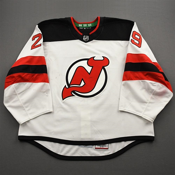 Blackwood, MacKenzie<br>White Set 2<br>New Jersey Devils 2020-21<br>#29 Size: 58G