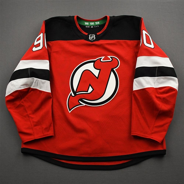 Boqvist, Jesper<br>Red Set 1<br>New Jersey Devils 2020-21<br>#90 Size: 56
