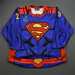 Maser, Josh<br>DC Superman Game-Worn w/Socks - April 25, 2021 vs. Utah Grizzlies<br>Allen Americans 2020-21<br>#29 Size: 56