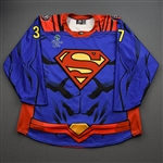 Skeoch, Darian<br>DC Superman Game-Worn w/Socks - April 25, 2021 vs. Utah Grizzlies<br>Allen Americans 2020-21<br>#37 Size: 58