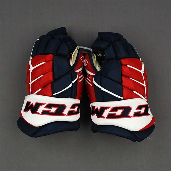 Ovechkin, Alex<br>CCM Pro Gloves - Photo-Matched to 3 Games (717th Career Goal, Tying Phil Esposito for 6th Most Goals All-Time; 721st Career Goal)<br>Washington Capitals 2020-21<br>#8 Size: 14"