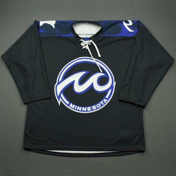 Baiwei, Yu<br>Black Emergency Set (Game-Issued)<br>Minnesota Whitecaps 2019-20<br>#2 Size: LG