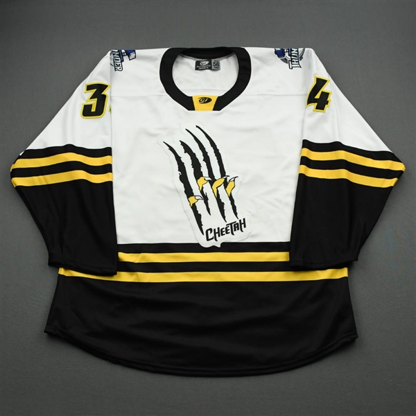 Gennaro, Matteo<br>DC Cheetah w/Socks (Game Issued) - April 23, 2021 @ Kansas City Mavericks<br>Wichita Thunder 2020-21<br>#34 Size: 56