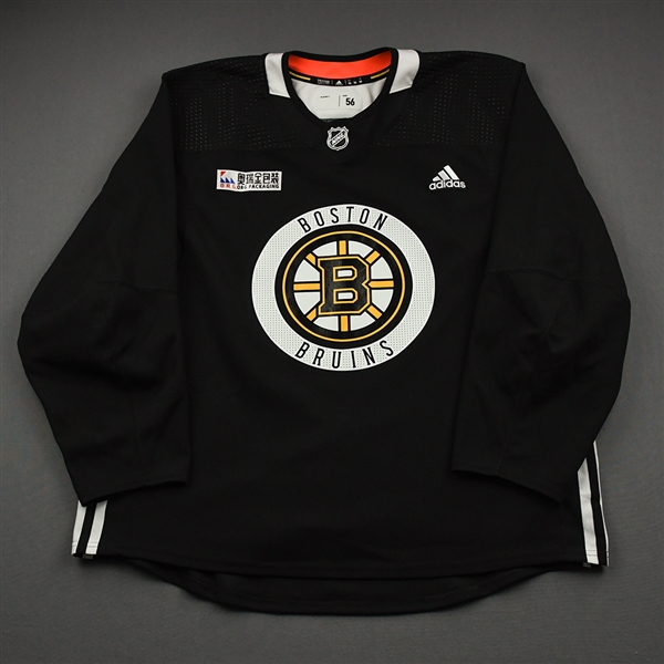 adidas<br>Black Practice Jersey w/ ORG Packaging Patch <br>Boston Bruins 2020-21<br># Size: 56