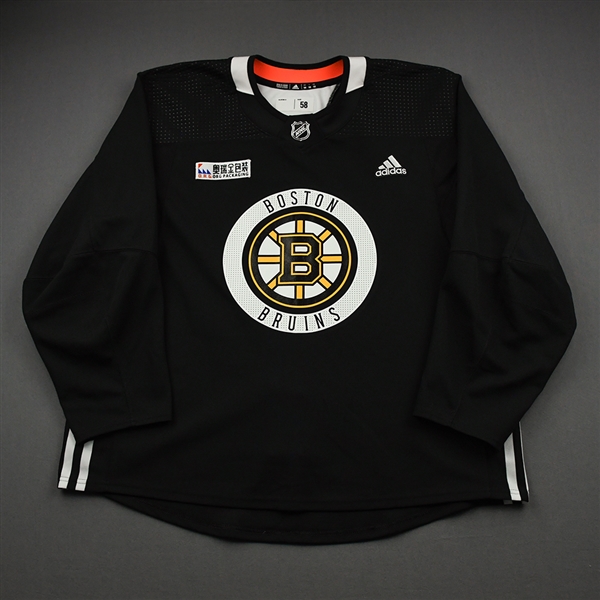 adidas<br>Black Practice Jersey w/ ORG Packaging Patch <br>Boston Bruins 2020-21<br># Size: 58