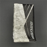 Brodeur, Jeremy<br>Bauer Supreme UltraSonic Blocker - AHL Debut<br>Binghamton Devils 2020-21<br> 