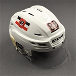 Bahl, Kevin<br>White, CCM Helmet w/ CCM Shield<br>Ottawa 67s 2020-21<br>#88 Size: Large