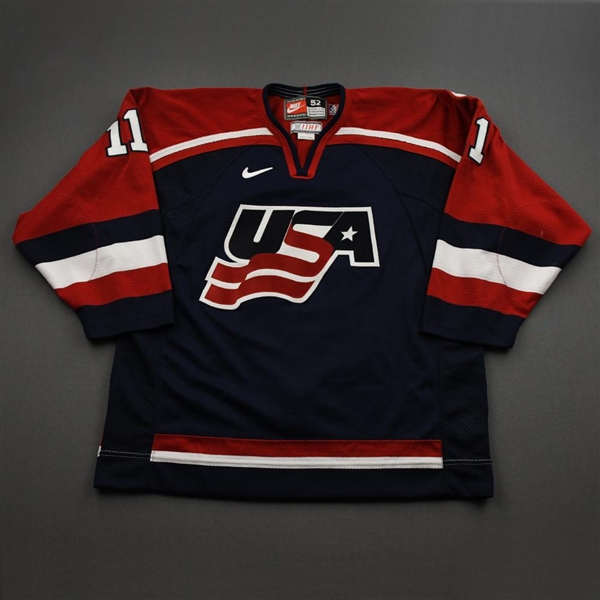 Amonte, Tony*<br>Blue, Olympics Salt Lake City (Mens)<br>Team USA Hockey 2002<br>#11 Size: 52
