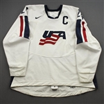 Chelios, Chris *<br>White w/C - 2006 Winter Olympic Games - Turin, Italy - Photo-Matched <br>Team USA 2006<br>#24 Size: 60